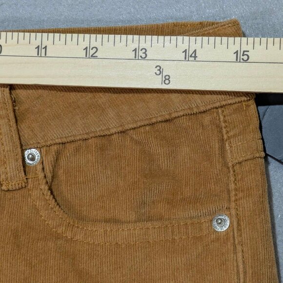 NEW Forever 21 Corduroy Pants Womens L Camel Flare Academia 70's Retro High Rise - Picture 5 of 10